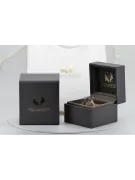 Pierścionek z żółtego 8k złota z Aleksandrytem vrc084x-ax Klasyczny Vintage Art Deco Sowiecki Rosyjski ZSRR styl